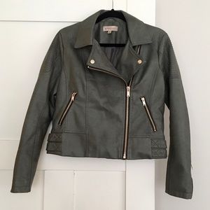 Faux Leather Moto Jacket